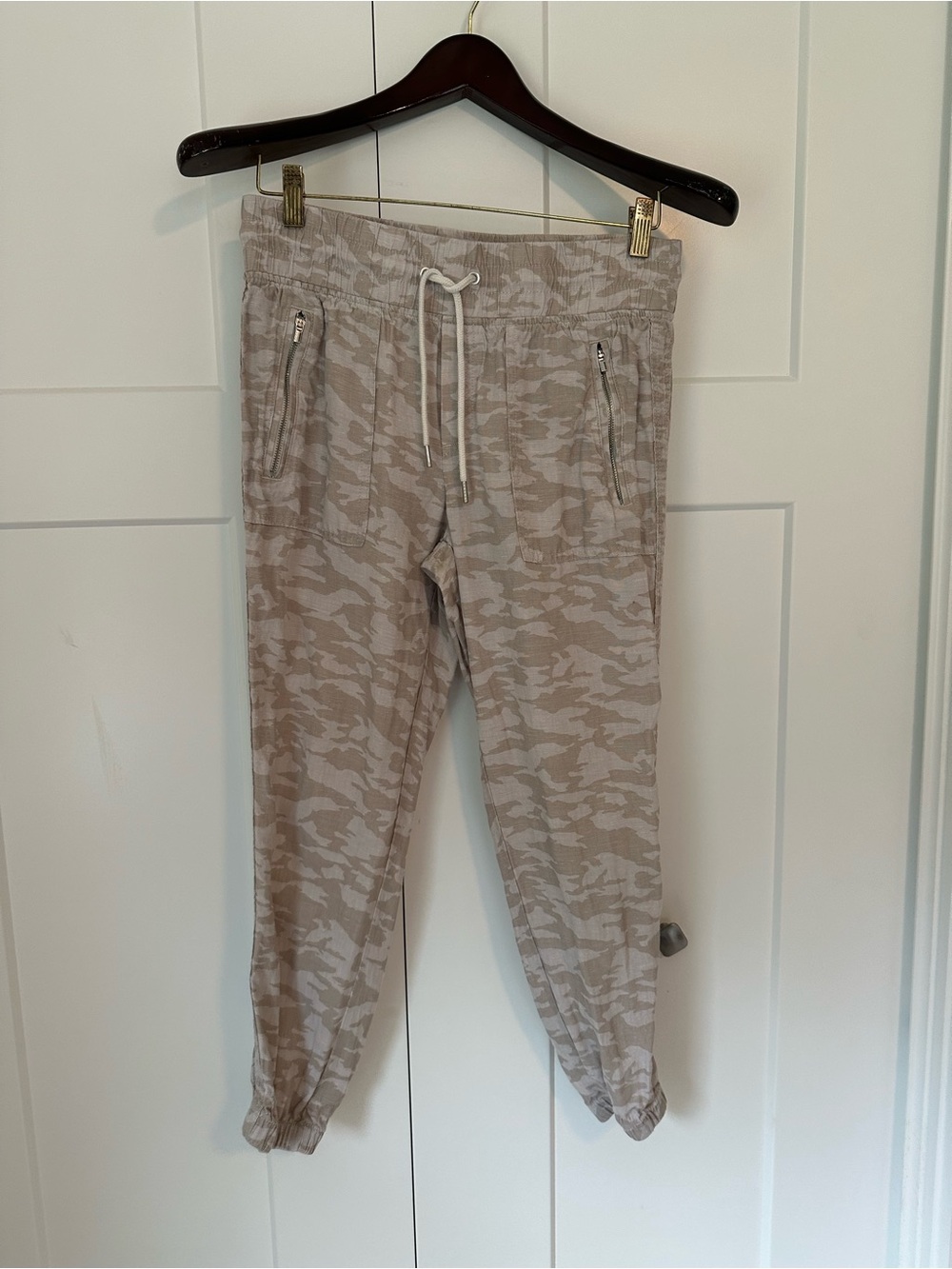 Athleta‎ Cabo Tide Camo Linen Drawstring Joggers